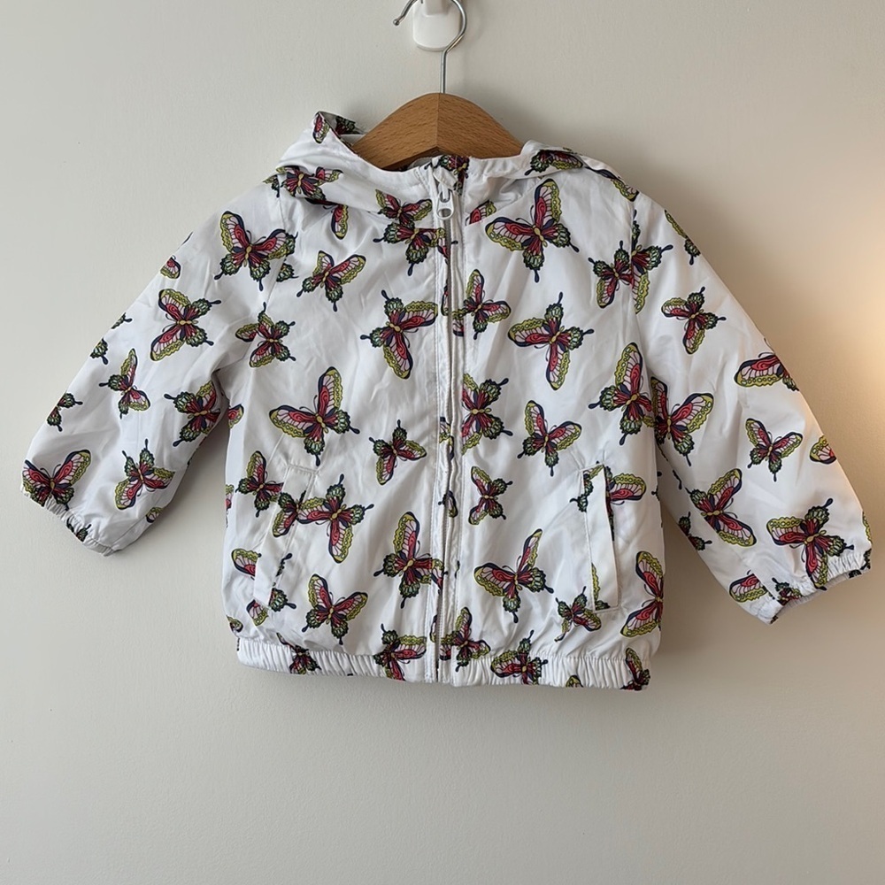 Butterfly Print Hooded Jacket